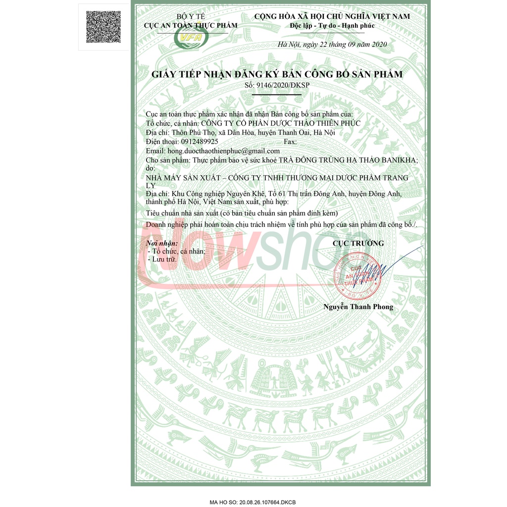 Trà Túi Lọc Đông Trùng Hạ Thảo Banikha Thiên Phúc Bổ Thận Tráng Dương Tăng Sức Đề Kháng Chống Lão Hóa Nâng Cao Sức Khỏe | BigBuy360 - bigbuy360.vn