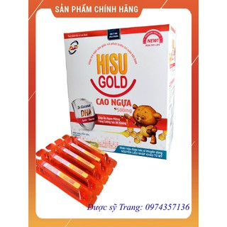 HISU GOLD chứa Yến sào, DHA, Thymomodulin,...giúp ăn ngon ngủ sâu, tăng sức đề kháng