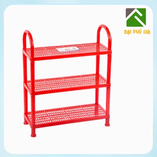 Kệ để dép Duy Tân dạng lưới 3 tầng bằng nhựa cao cấp