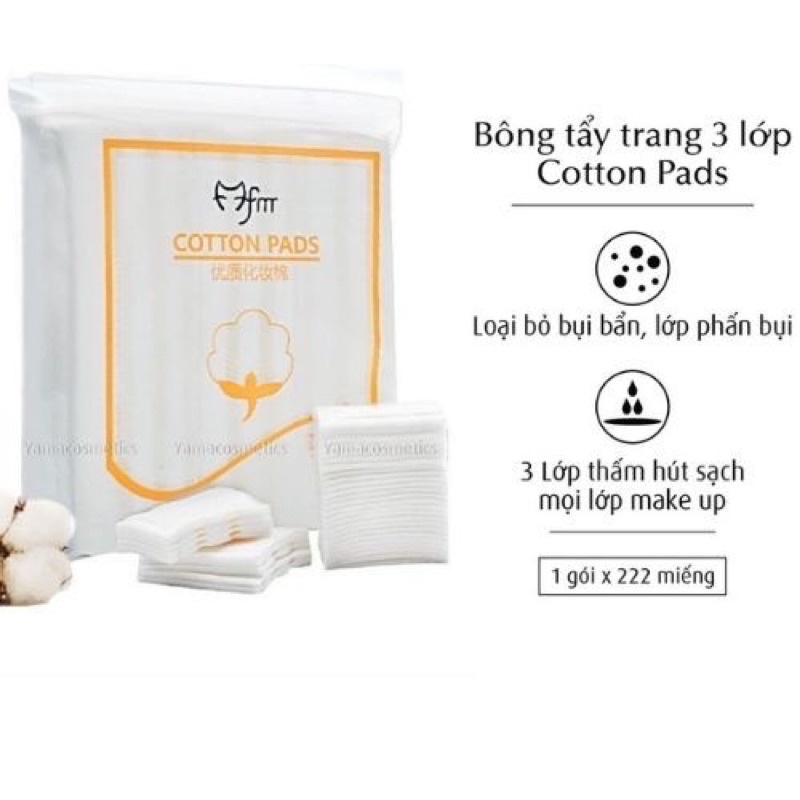 Bông tẩy trang Ipek 150 miếng, Miniso 180 miếng, Cotton pads 222 miếng