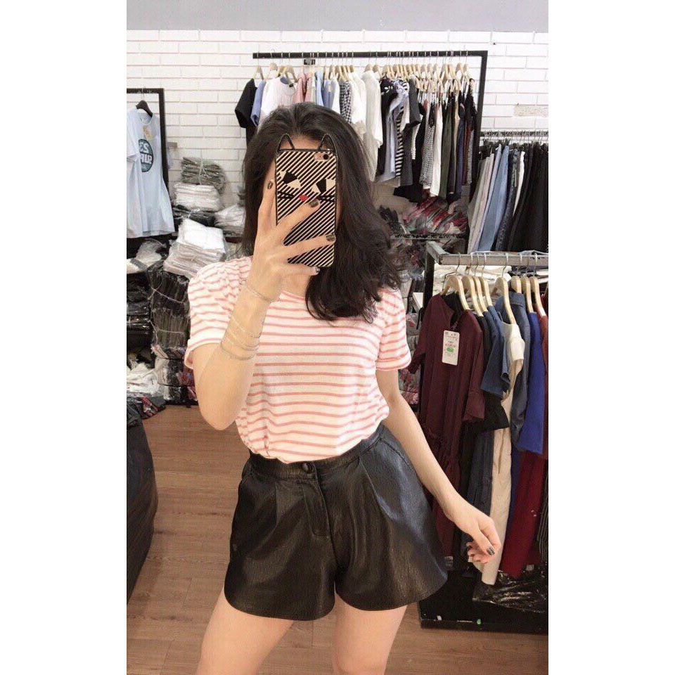 áo thun kẻ ngang ngắn tay