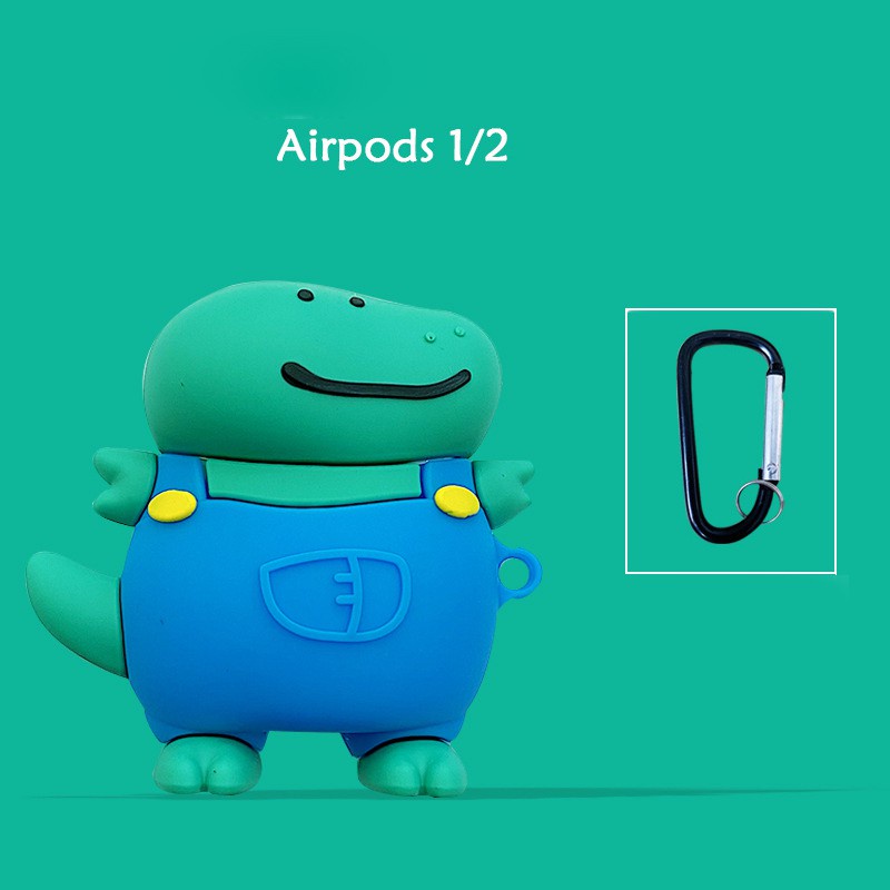 Vỏ Ốp Case Airpod Airpods khủng long bảo vệ bao đựng tai nghe không dây bluetooth 1/2/Pro/i12/i9/i7/tws chống va đập
