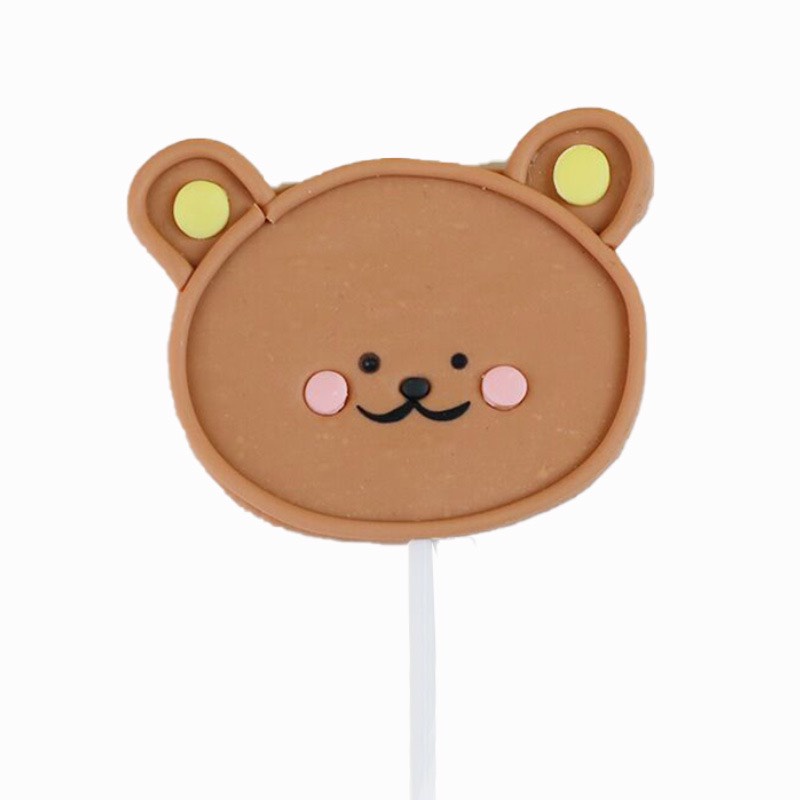 5 Gấu Nâu Nhựa Dẻo Trang Trí Bánh Kem