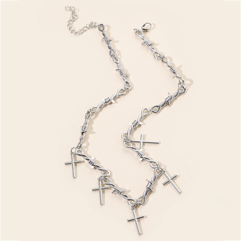 Vòng Tay Dây Gai Kim Loại Màu Bạc Phong Cách Gothic Cho Nam Và Nữ