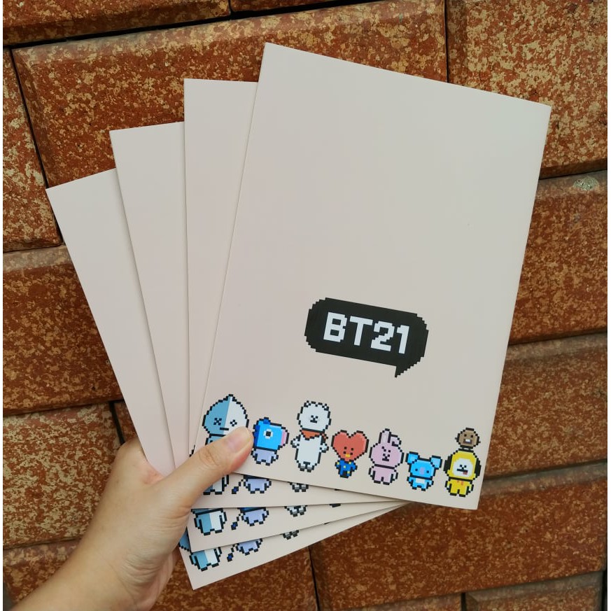 Vở kẻ ngang BTS BT21 trái tim 17x24cm