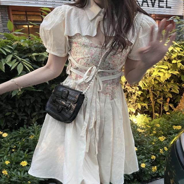Set Đầm Hoa Hai Dây + Áo Khoác Ngoài Thiết Kế Mới Thời Trang Mùa Hè Theo Phong Cách Pháp Dành Cho Nữ