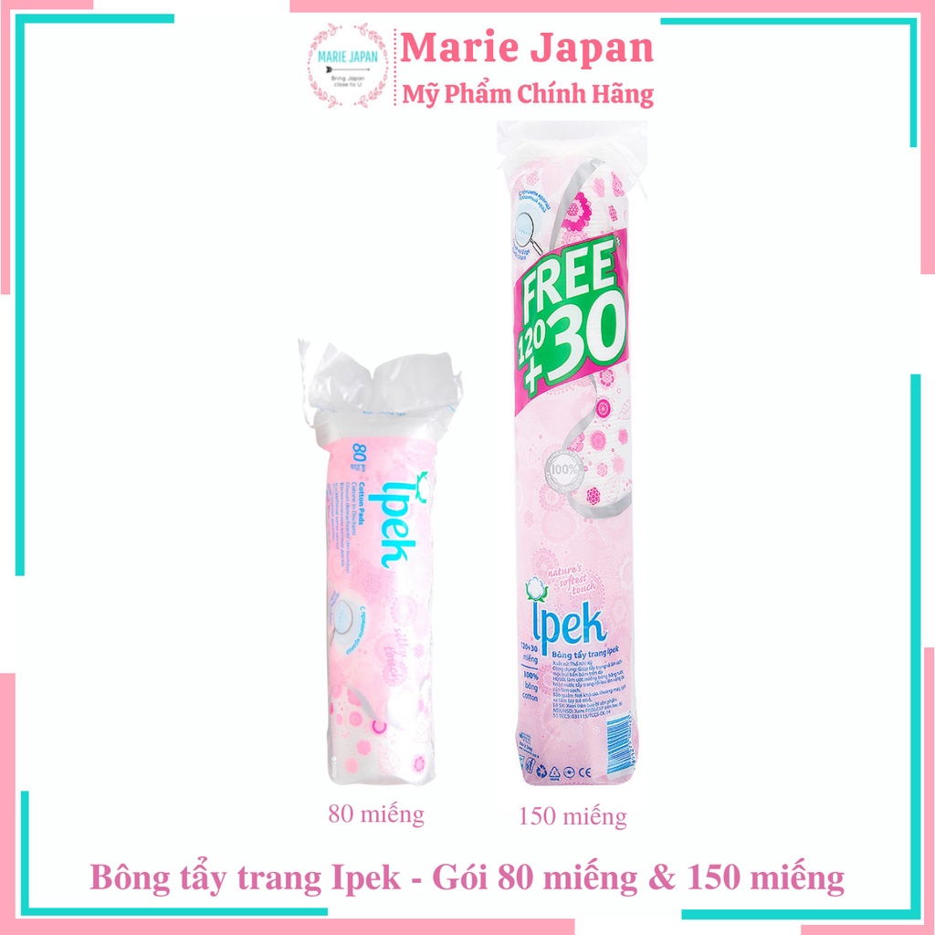 Bông tẩy trang Ipek Dày Mịn Cấp Thổ Nhĩ Chính Hãng