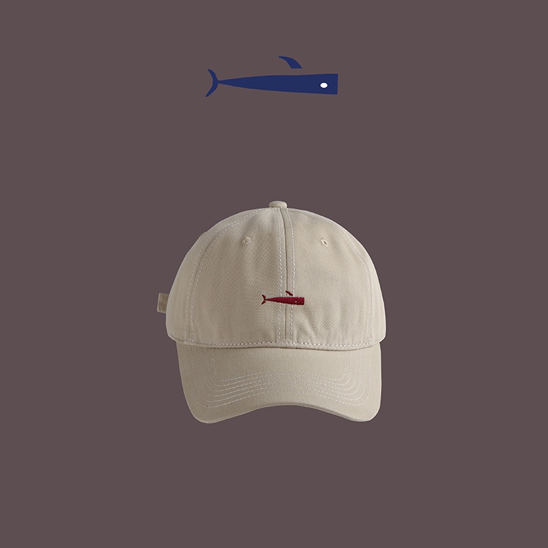 Mũ Lưỡi Trai Thêu Hình Cá Nhỏ Phong Cách Đường Phố Nhật Hàn Thời Trang Cho Nam Và Nữ