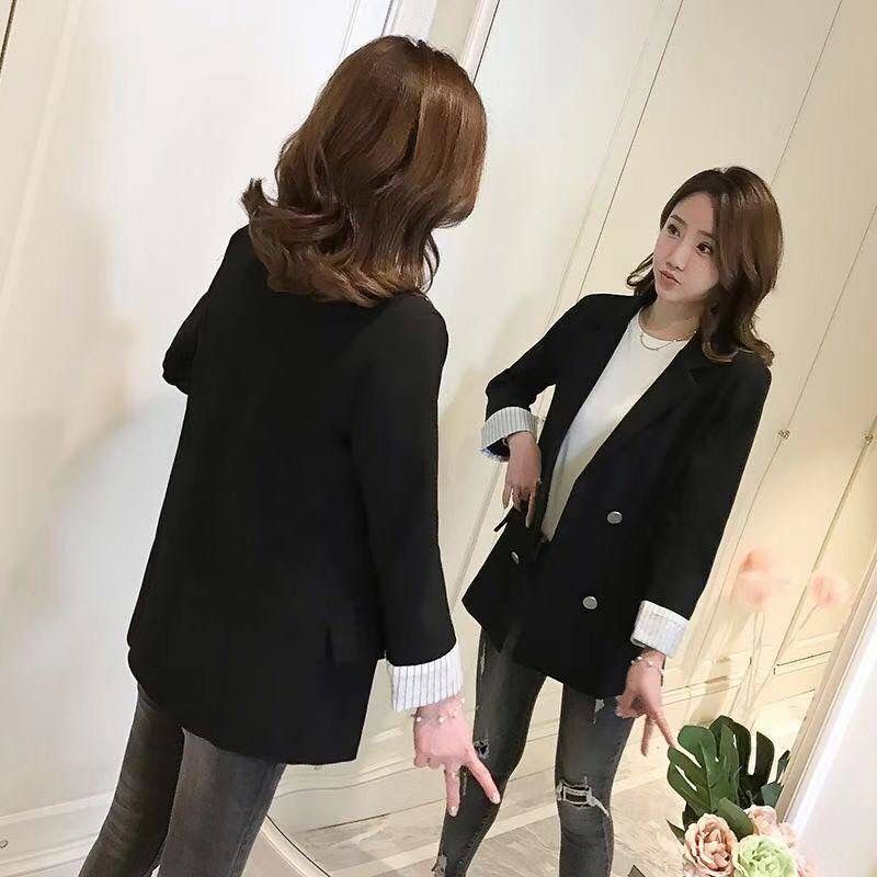 Áo Khoác Vest Màu Đen Dáng Lửng Phong Cách Thời Trang 2022 Cho Nữ