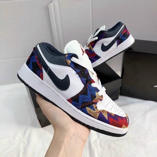 Giày Jordan Thổ Cẩm Cổ Thấp - Sneaker Unisex Nam Nữ Hàng cao cấp bản Trung hottrend 2023 (Full box + Bill)