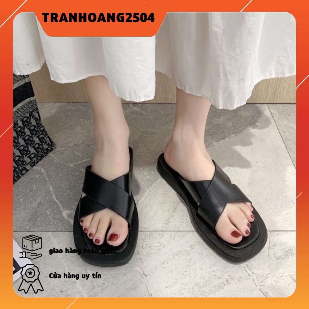 Dép Nữ Đế Bệt Quai Ngang Thoải Mái Thời Trang- SẴN HÀNG KÈM ẢNH THẬT
