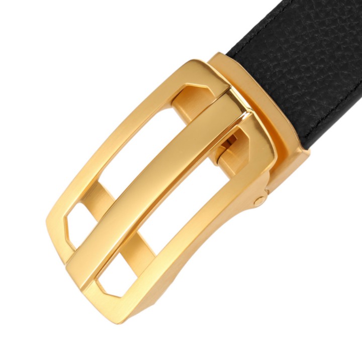 Dây Thắt Lưng Nam Da Bò Cao Cấp -Dây Nịt Nam SFDN035ITV -Mặt Khóa Inox 316 Nguyên Khối & Da Bò,BH 12 Tháng