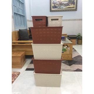 Giỏ giả mây Hàn Quốc size bé - Song Long