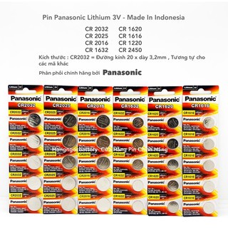 Pin Khuy Cúc Áo Panasonic - Pin Cúc Áo CR2032 - CR2025 - CR2016 - CR1632 - CR1620 - CR1616 - CR1220 3V Lithium - Carzone