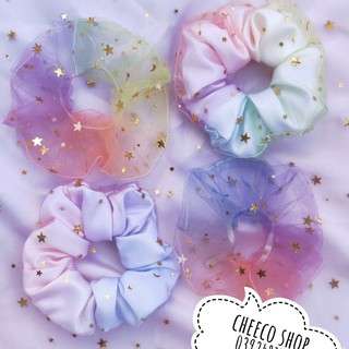Dây buộc tóc Scrunchies galaxy