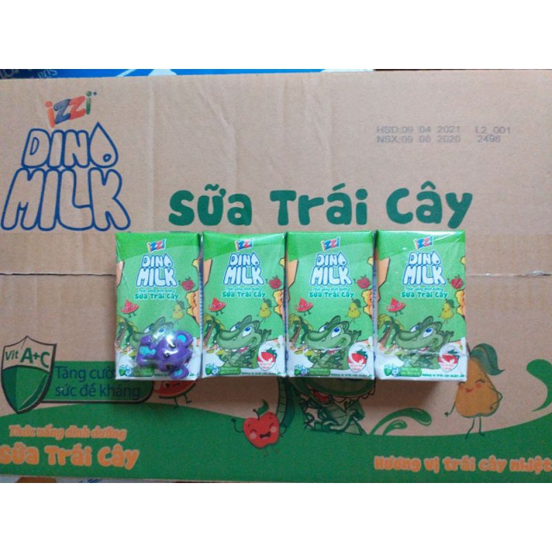 thùng sữa  IZZI DINO Milk vị trái cây 110ml