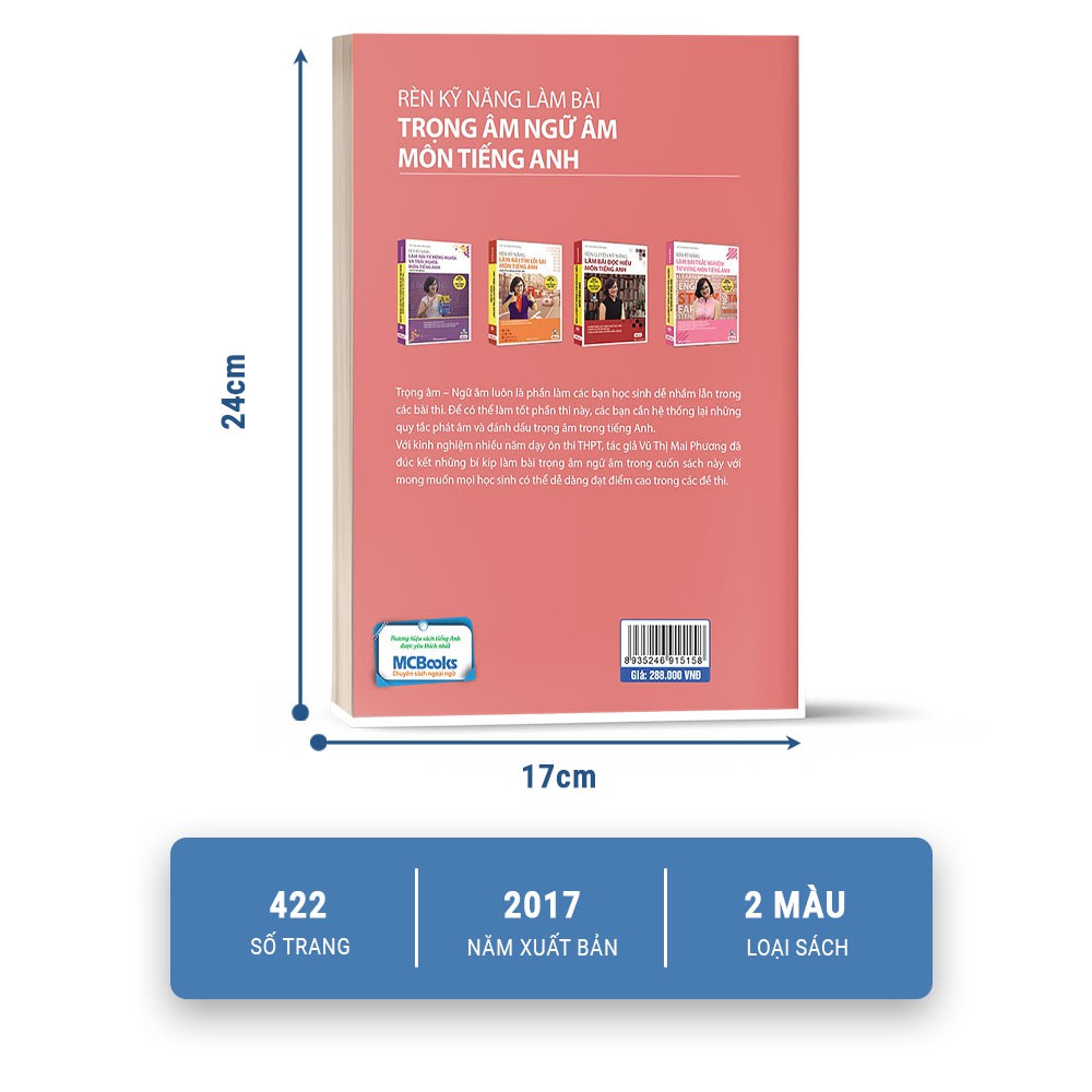 Sách - Rèn Kỹ Năng Làm Bài Trọng Âm Ngữ Âm Môn Tiếng Anh -Kèm App Học Online