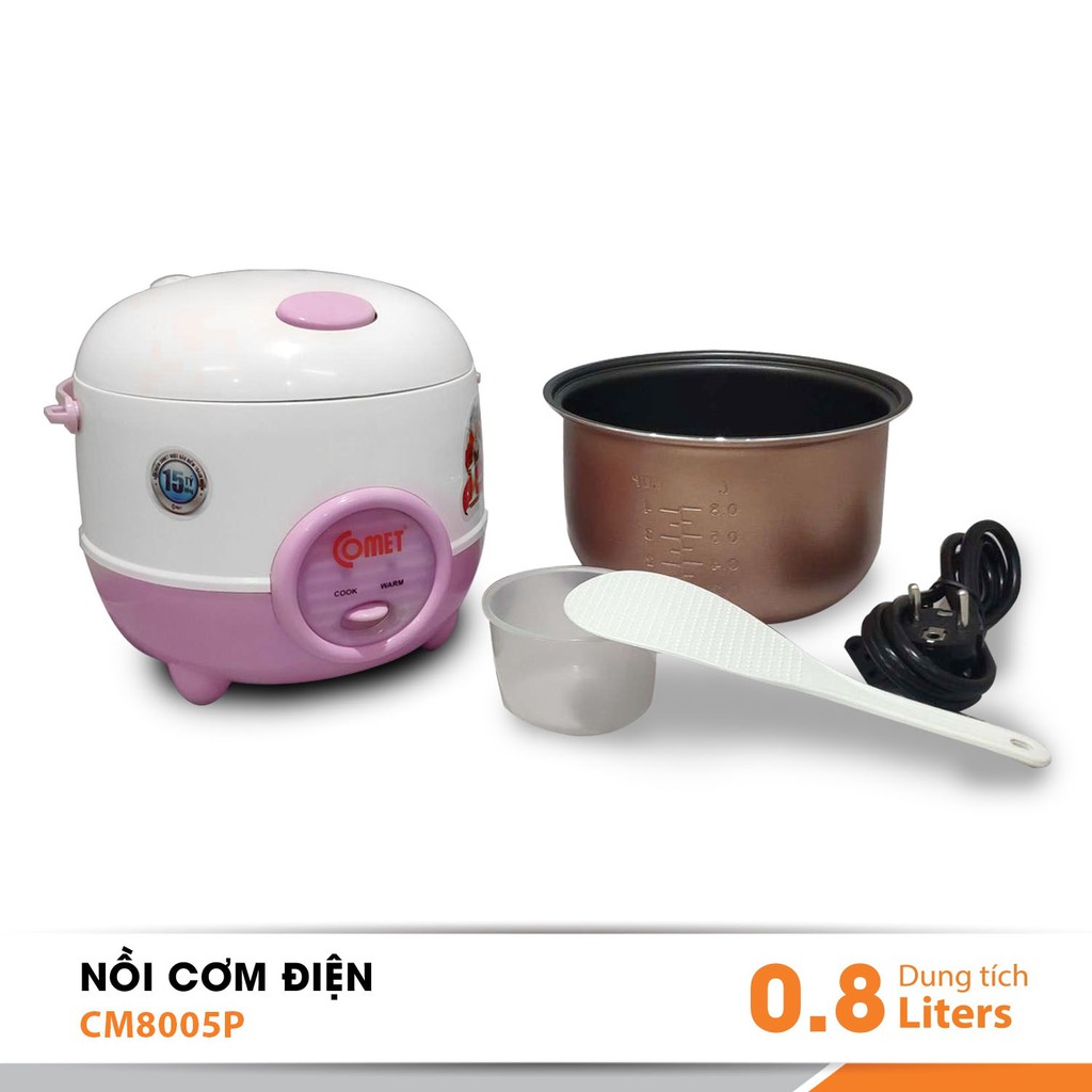 Nồi cơm điện nắp gài COMET CM8005 0.8L - 350W | BigBuy360 - bigbuy360.vn