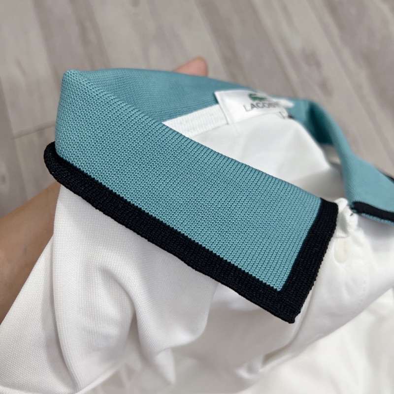 Áo polo nữ phối cổ viền xanh