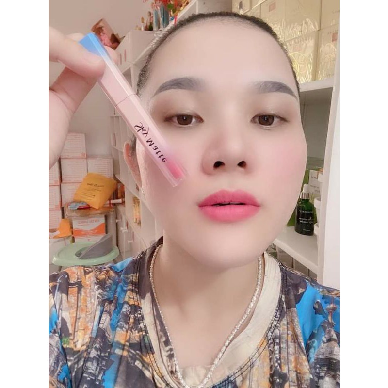 son kem siêu lì, bền màu,  sky matte beauty. màu đỏ rượu cherry