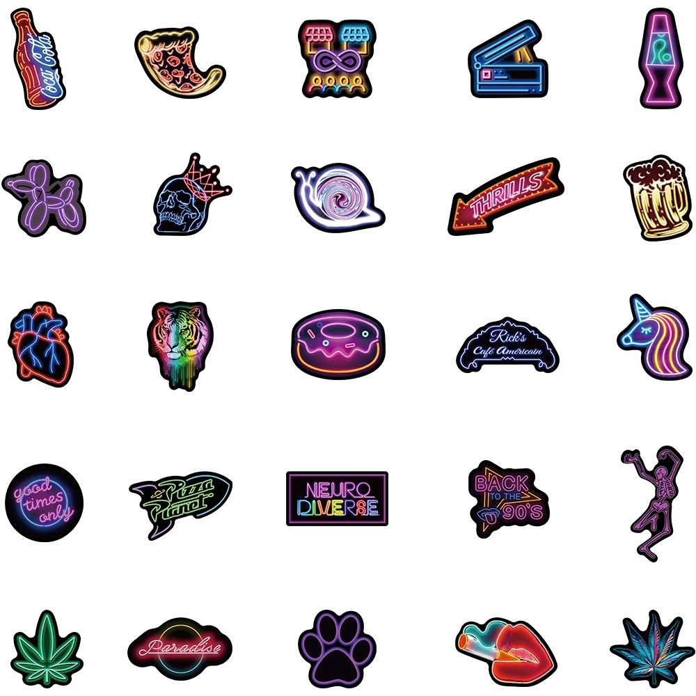 Set 10/50/100 Sticker Hoạt Hình Dán Trang Trí