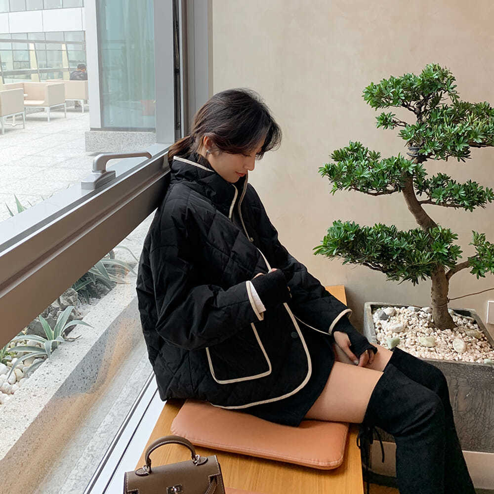Áo Khoác Cotton Mỏng Ấm Áp Cá Tính Cho Nữ