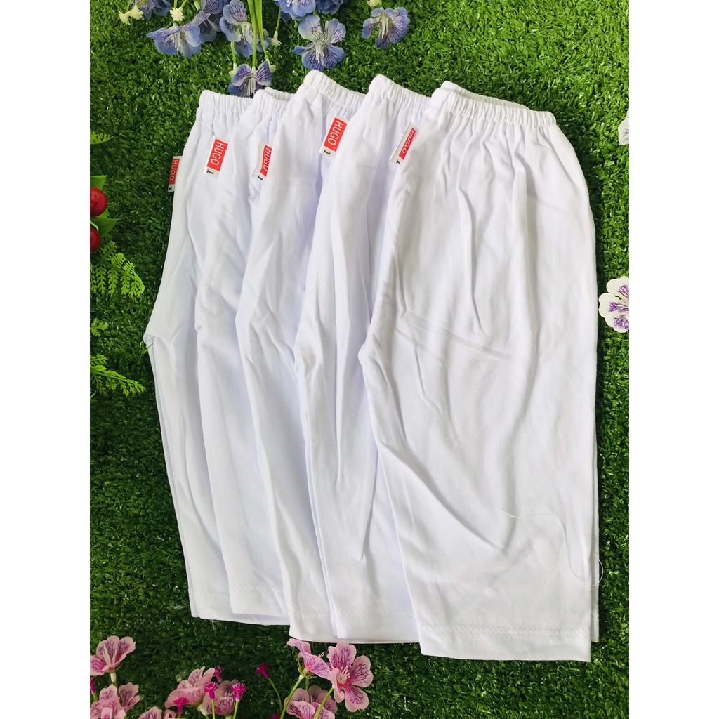 Set 5 Quần Dài HUGO Trắng Cho Bé (Từ sơ sinh đến 60 kg )-quần cotton trắng