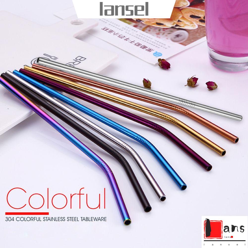 Ống hút bằng thép không gỉ có thể tái sử dụng kèm cọ vệ sinh tiện dụng