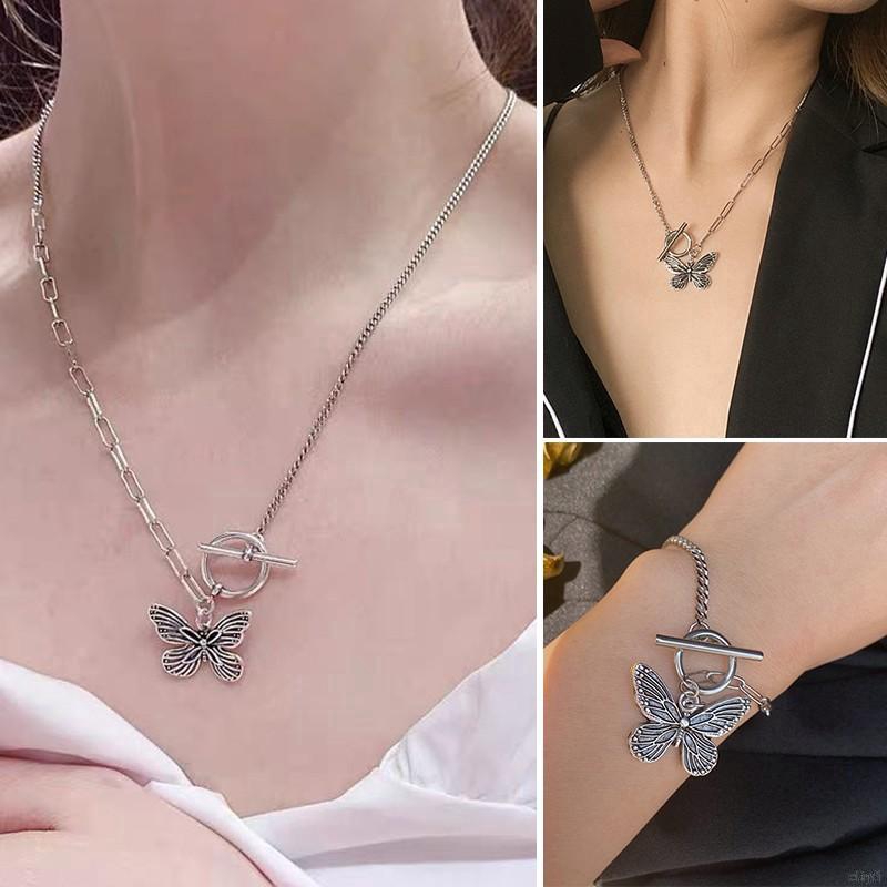 Dây chuyền/Vòng tay mặt hình cánh bướm phong cách retro cho nữ