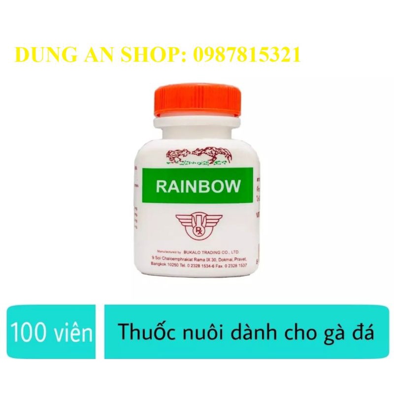 Viên tăng cơ bắp, nở khung xương, giúp cơ bắp săn chắc. Viên nuôi gà đá RAINBOW