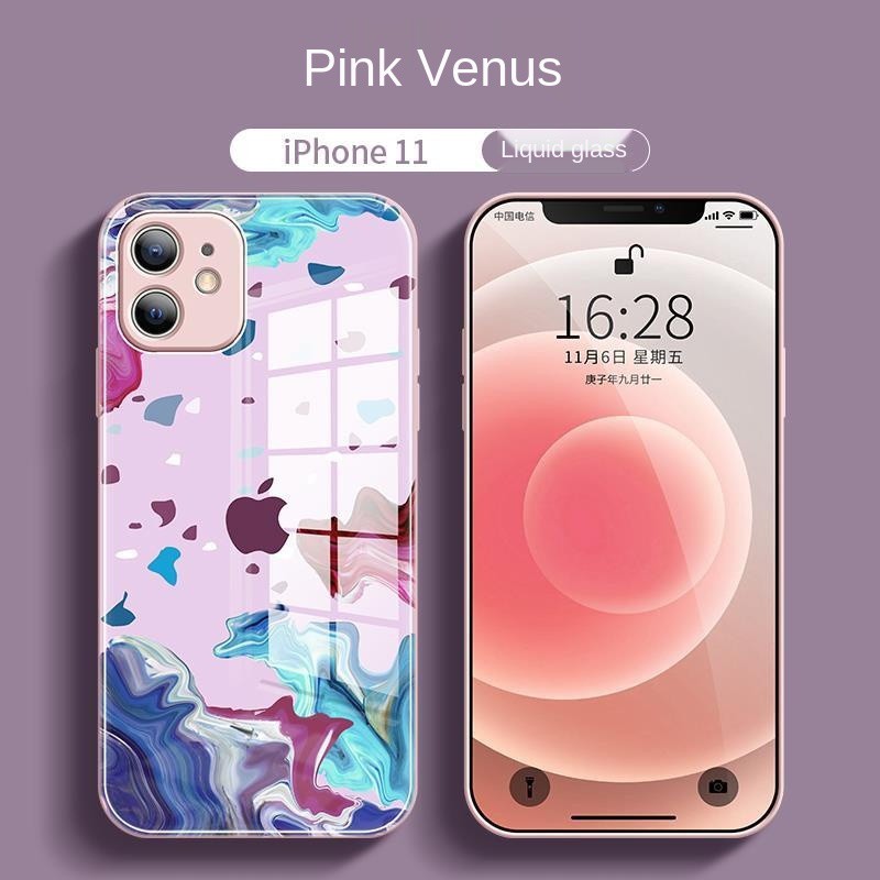 Ốp Điện Thoại Mặt Kính Siêu Mỏng Chống Rơi Màu Sắc Tương Phản Dành Cho Iphone 11pro / Xsmax / Xr / 6 / 7 / 8splus | BigBuy360 - bigbuy360.vn