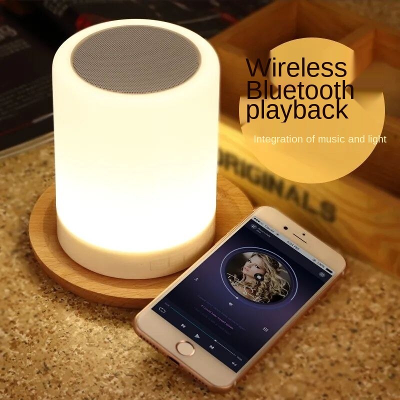 Night Colorful Wireless Mobile Phone Bluetooth Speaker Computer Home Smart Night Light Creative Color Light Card Small Speaker