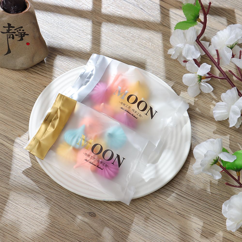 Set 100 Túi Miệng Phẳng Đựng Bánh Quy/Bánh Quy/Bánh Quy/Trứng Đỏ DIY Đa Ứng Dụng