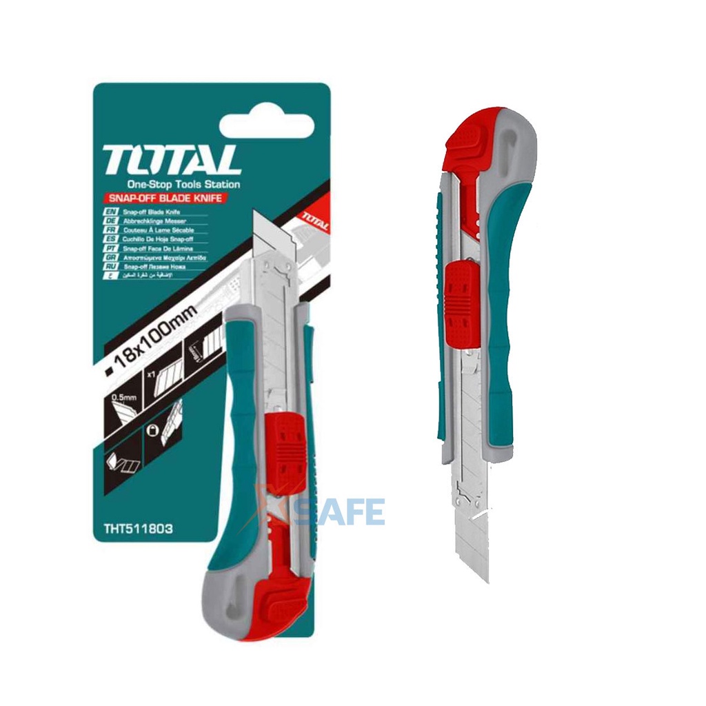 Dao rọc giấy cao cấp TOTAL THT511836 chất liệu cao cấp, lưỡi dao sắc bén, dùng cắt giấy, tước dây điện