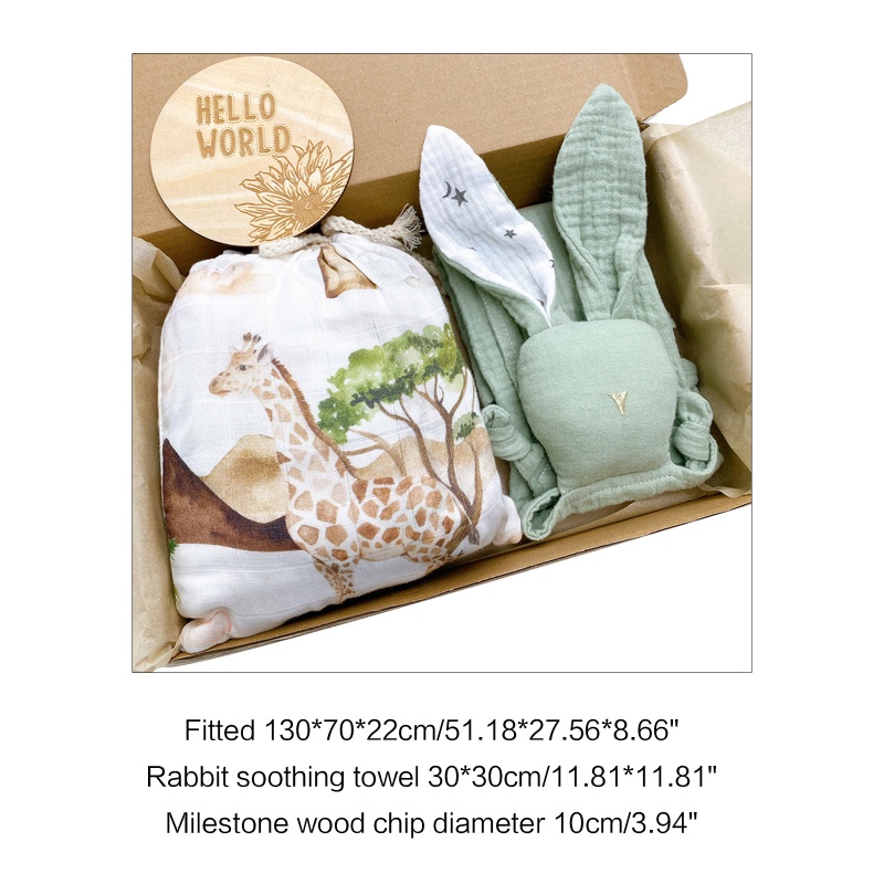 Bộ Tấm Lót Cũi Em Bé Bằng Cotton Chip Gỗ Kỷ Niệm