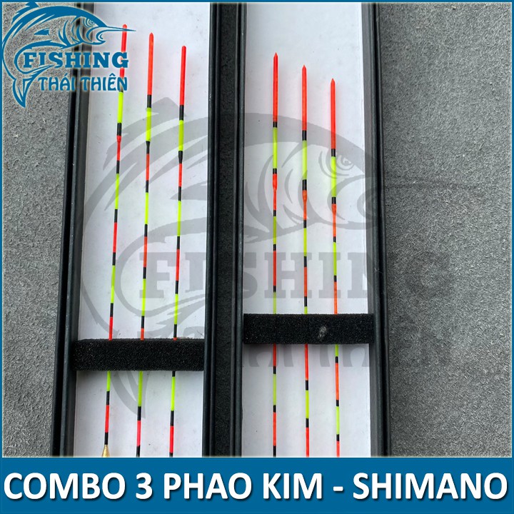 Combo 3 chiếc phao kim câu đơn, câu đài, phao kim shimano