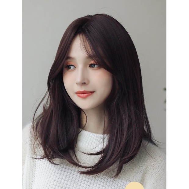 Tóc giả cả đầu cụp ngắn 35cm sợi tơ cao cấp