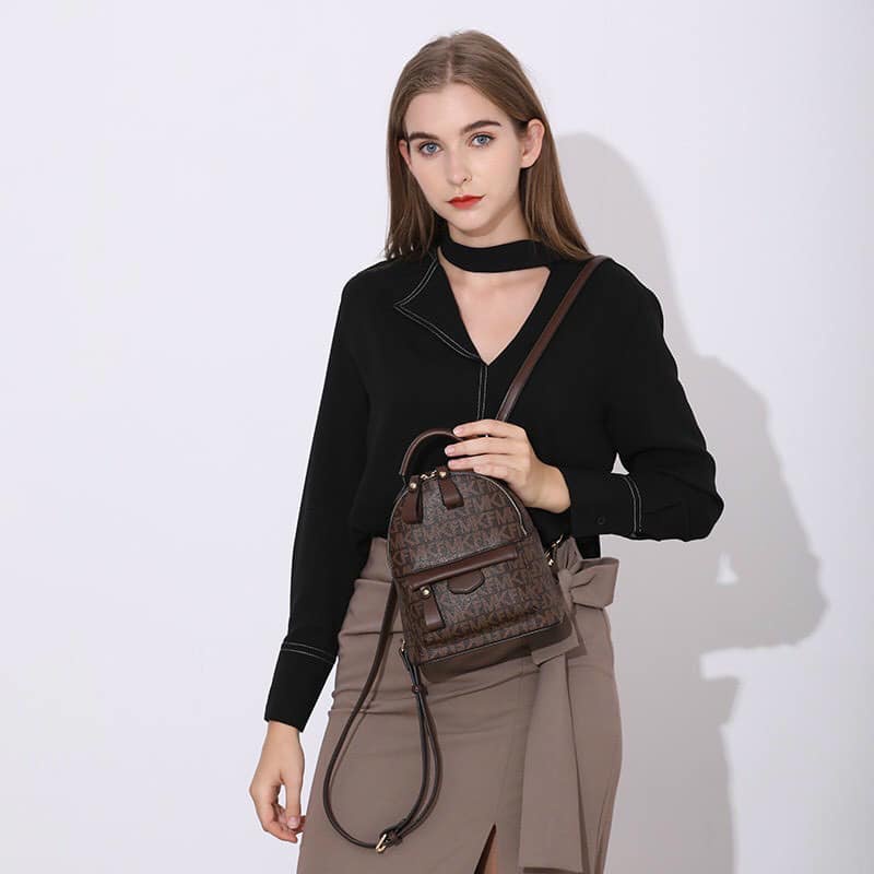 Balo nữ mini đeo vai nhiều ngăn band MKF chất da cao cấp bền đẹp mẫu mới 2022