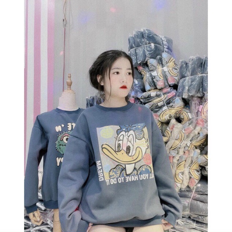 [SIÊU HÓT]  Áo Sweater NEBRASKA, Áo Nỉ Unisex Tay Bồng
