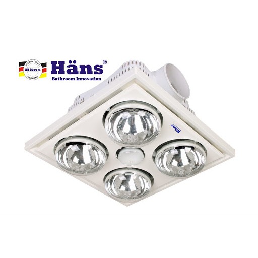 [Cam kết hàng chính hãng] - Đèn sưởi nhà tắm 4 bóng âm trần H4B- HANS