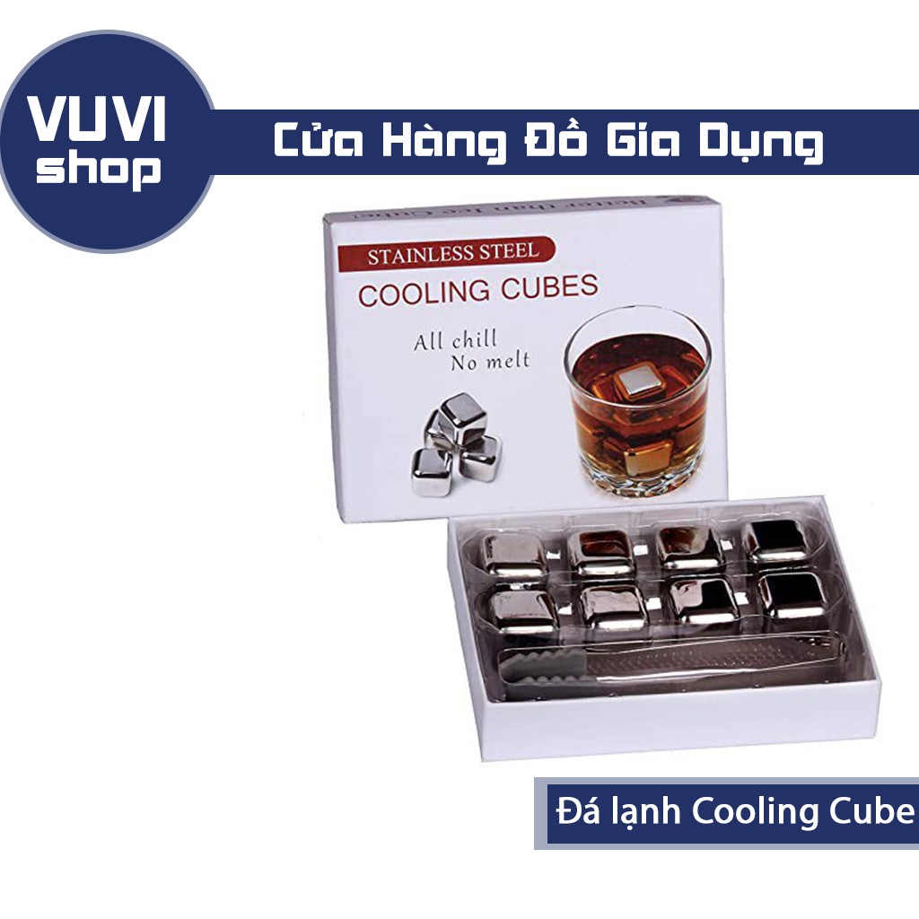 🔰 Đá lạnh inox không tan 🔰 Đá lạnh vĩnh cửu Cooling Cube HỘP 8 VIÊN