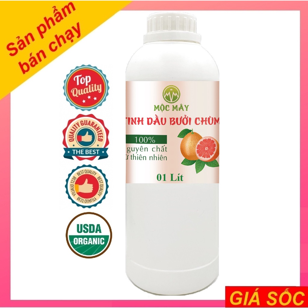 Tinh dầu bưởi 01 lít (1000ml) Mộc Mây nguyên chất từ thiên nhiên