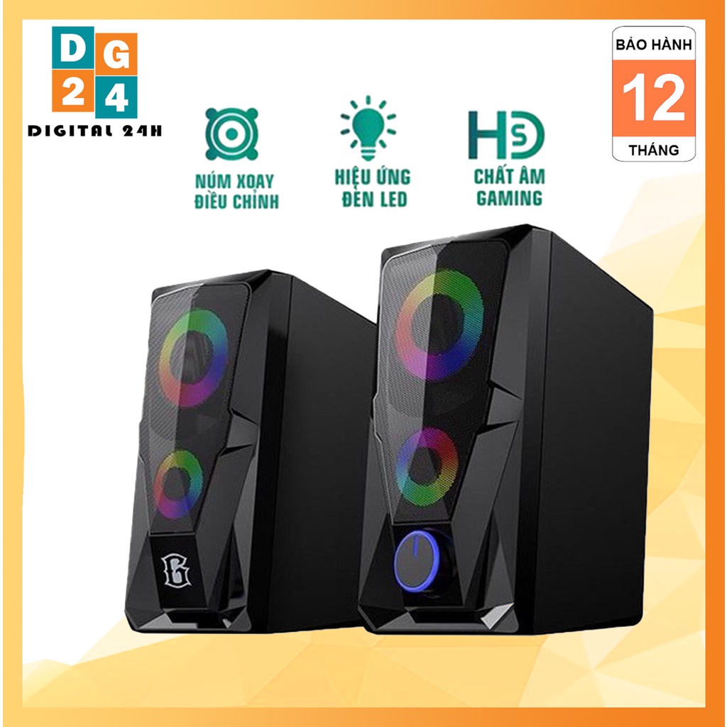 Loa Máy Tính Game ROBOT RS200 Hiệu Ứng Đèn LED - Âm Thanh HD Chất Lượng Cao - BẢO HÀNH 12 THÁNG