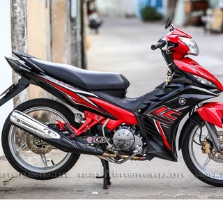 Tem rời ex 135 lc dán xe đen phối đỏ