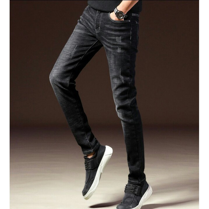 Quần jeans nam cào nhẹ co giãn ống suông hàng VNXK | BigBuy360 - bigbuy360.vn