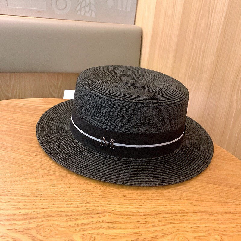 Nón Cói Nữ , Mũ Cói Đi Biển Vành Nhỏ Chữ M Dáng Vuông Sang Chảnh - SV-6