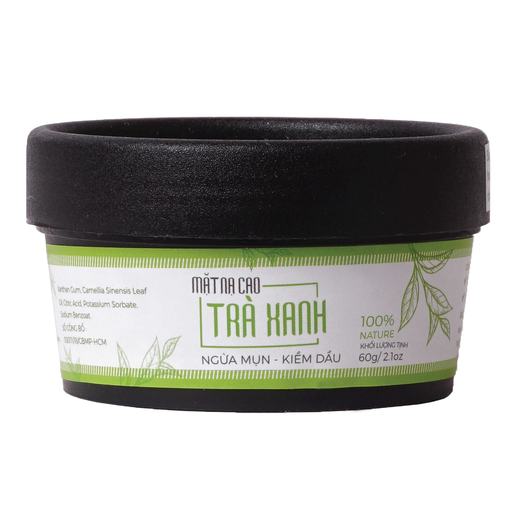 Mặt Nạ Ngừa Mụn MILAGANICS Chiết Xuất Trà Xanh Dành Cho Da Mụn Nhạy Cảm 60gr (Hũ)