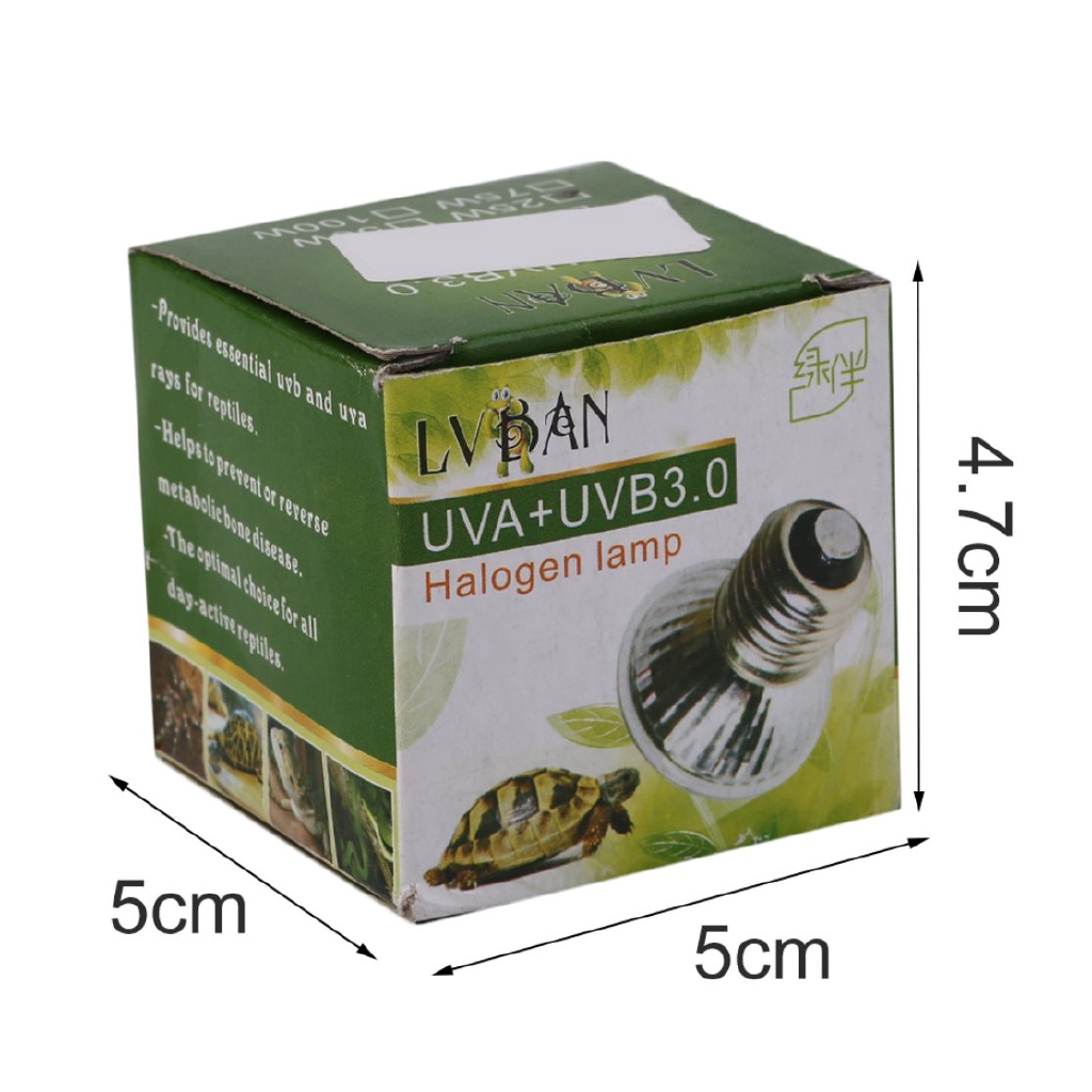 Đèn❤UVB 25W/50W/75W Compact Bulb Ideal Full Spectrum Terrarium Lamp For Amphibians