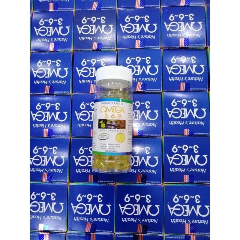 OMEGA 369 - Tăng cường thị lực cho mắt, giúp sáng mắt, tốt cho da, tim mạch (Lọ 100 viên)