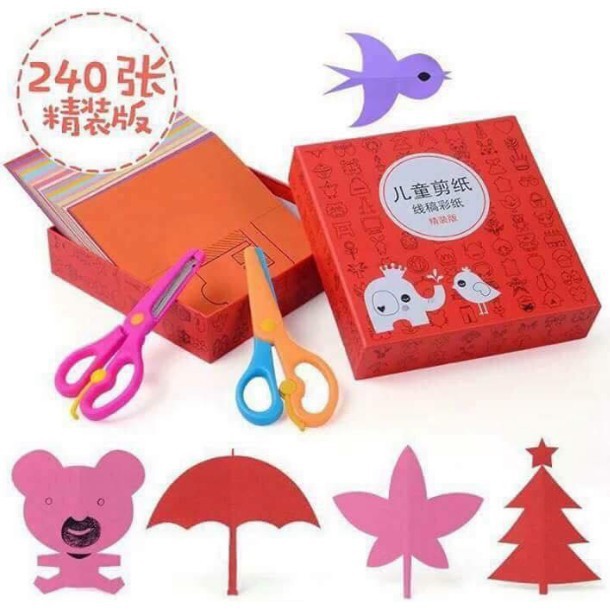 Bộ cắt giấy thủ công cho bé (Hàng xịn)
